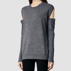 Cold shoulder sweater